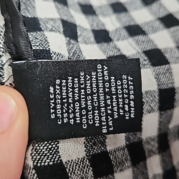 NWT Sanctuary Black White Gingham Buffalo Plaid Check Boyfriend Blazer - Large - Picture 14 of 14